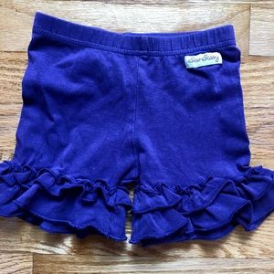 Purple Sew Sassy Ruffle Shorts Size 2